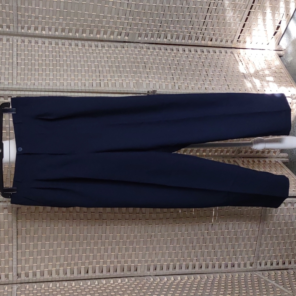 NWOT Women's Kathy Lee Collection Pleated Dress Pants, size 14, Navy